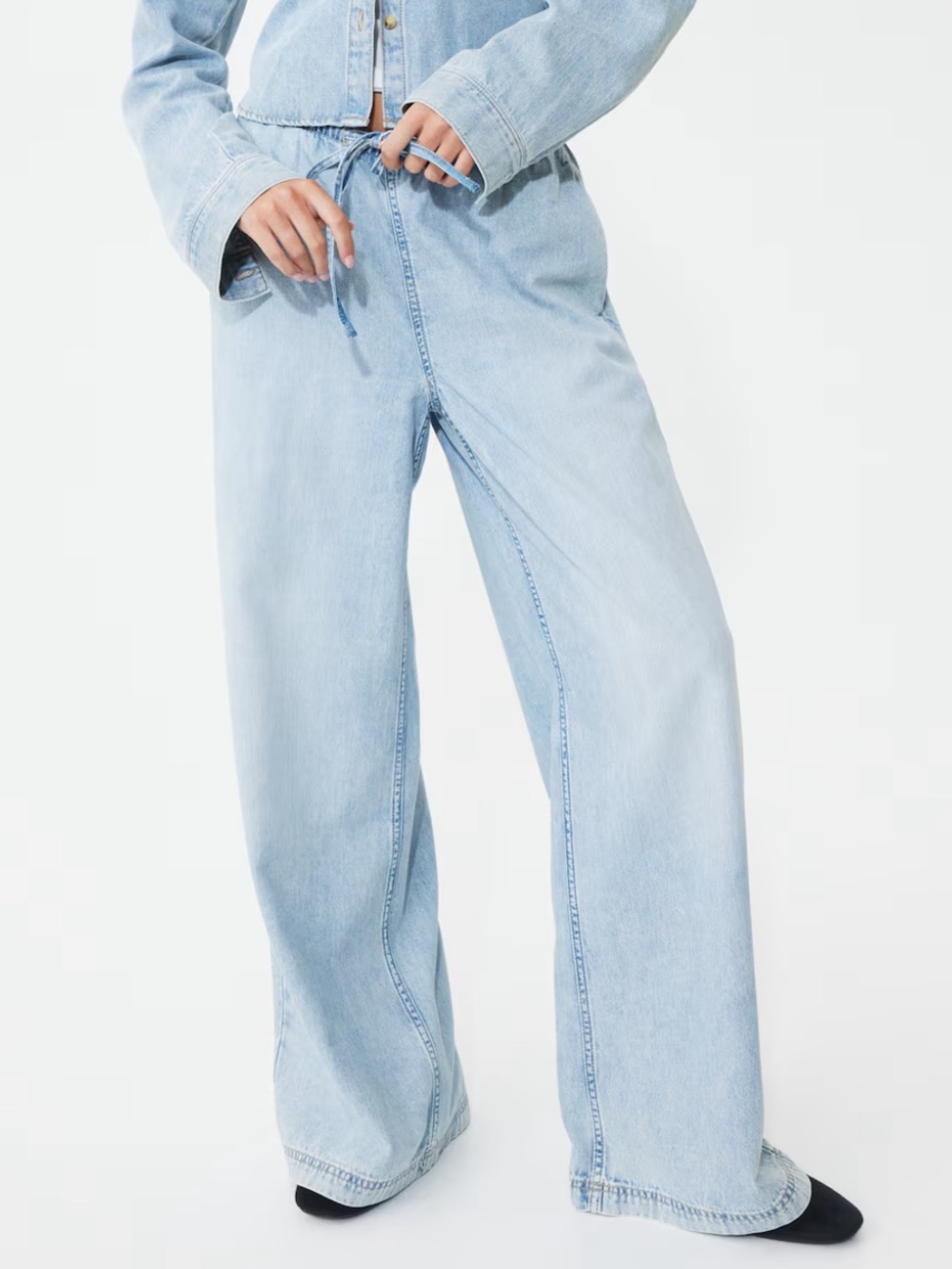 H&M Denim Drawstring Pants